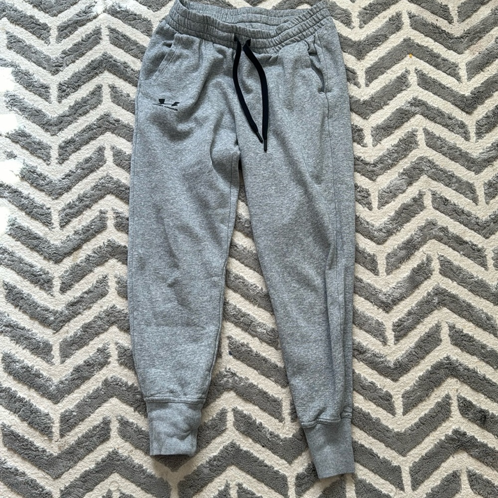 Grey under armour joggers size S black jawstring